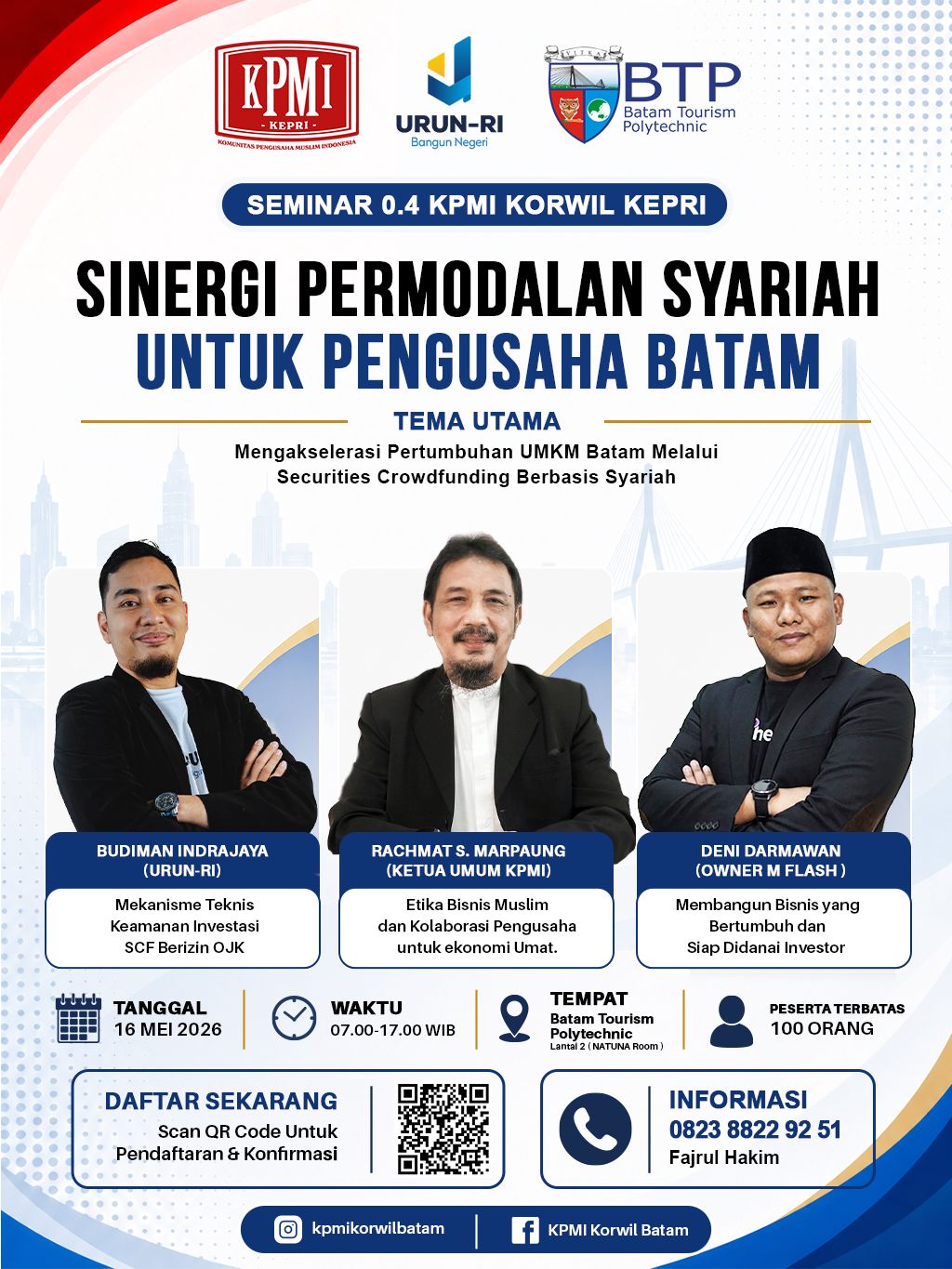 KPMI KORWIL KEPRI "Mengakselerasi Pertumbuhan UMKM Batam Melalui Securities Crowdfunding Berbasis Syariah"